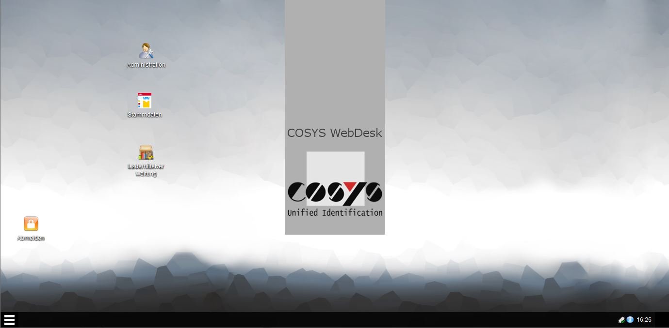 Hauptmenü COSYS WebDesk Palettenverwaltung